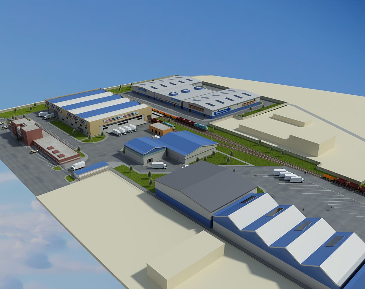 The warehouse hub facility development (9.3 ha)