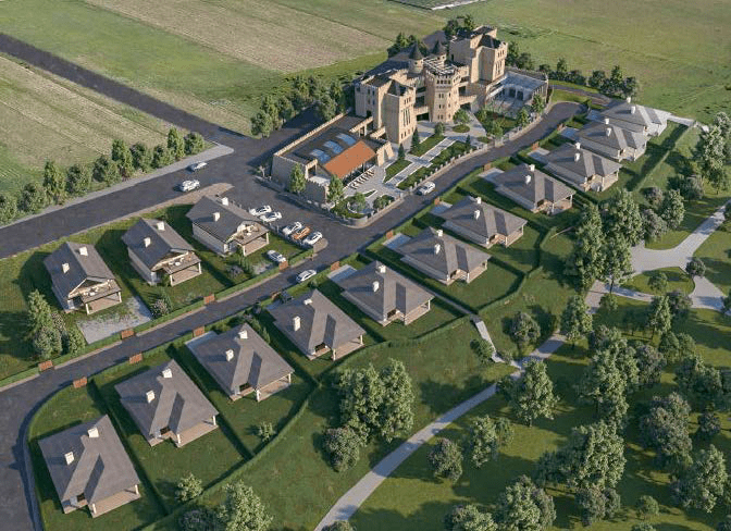 The multyty functional residential area (13 870 sqm)